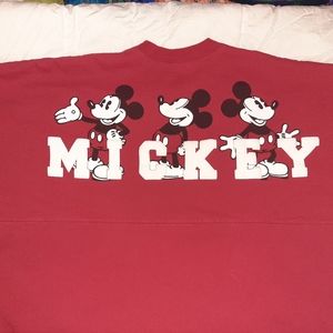 Disney Spirit Jersey Red Mickey XL Men Women Unisex